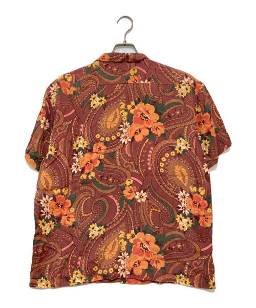 CALEE（キャリー）CALEE (キャリー) Paisley pattern aloha S/S shirt ブラウン サイズ:Mの古着・服飾アイテム