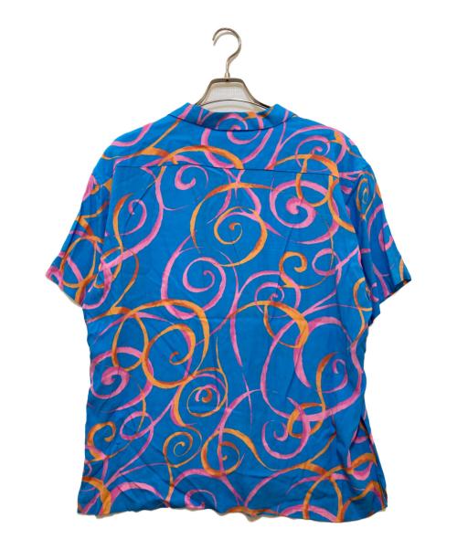 CALEE（キャリー）CALEE (キャリー) アロハシャツ オレンジ×ブルー サイズ:MEDIUMの古着・服飾アイテム
