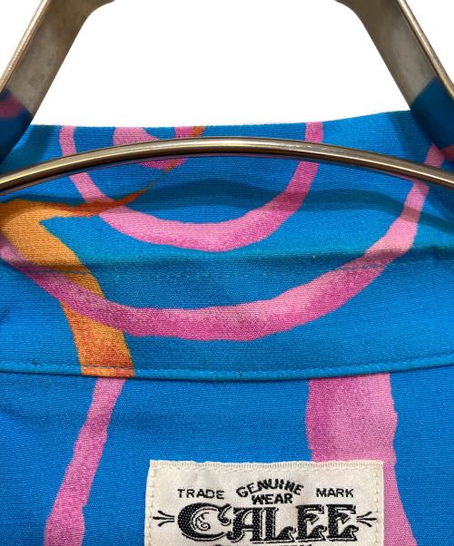 CALEE（キャリー）CALEE (キャリー) アロハシャツ オレンジ×ブルー サイズ:MEDIUMの古着・服飾アイテム