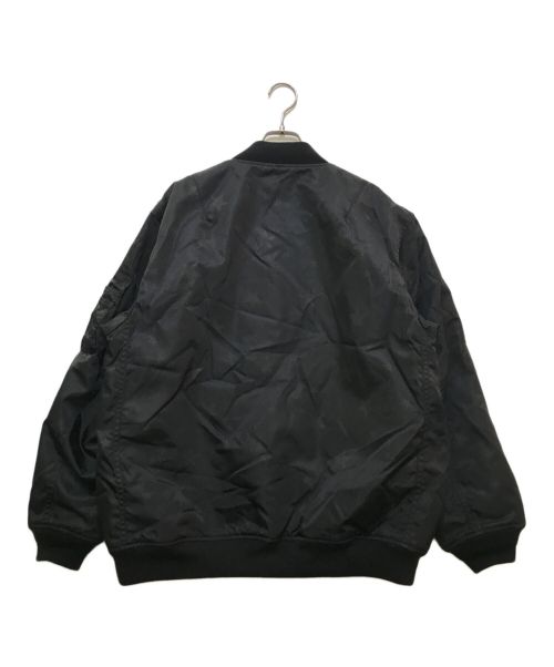CALEE（キャリー）CALEE (キャリー) ALLOVER STAR PATTERN MA-1 TYPE JACKET ブラック サイズ:LARGEの古着・服飾アイテム