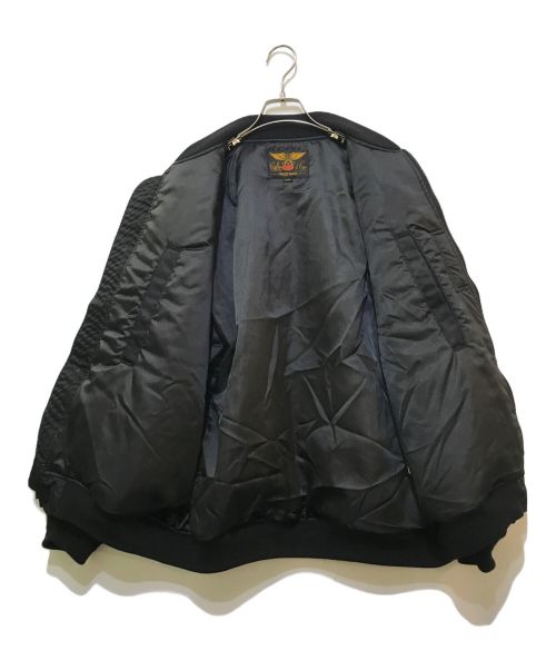 CALEE（キャリー）CALEE (キャリー) ALLOVER STAR PATTERN MA-1 TYPE JACKET ブラック サイズ:LARGEの古着・服飾アイテム