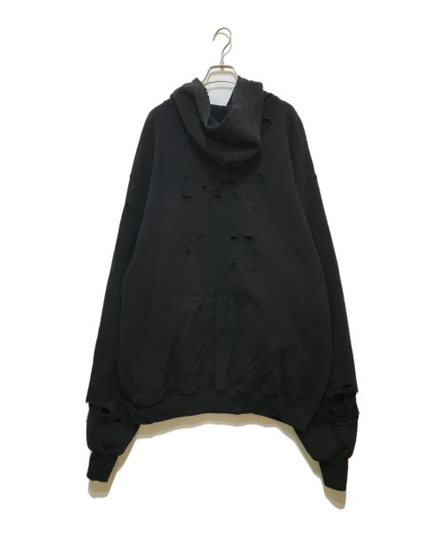 BALENCIAGA（バレンシアガ）BALENCIAGA (バレンシアガ) Caps Destroyed Hoodie　659403 ブラック サイズ:XSの古着・服飾アイテム