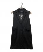 Hysteric Glamourヒステリックグラマー）の古着「裏地プリントロングジレ　01171CV01」｜ブラック