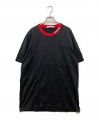 GIVENCHYジバンシィ）の古着「Contrast Collar ネック ロゴ Tシャツ BM70DF3002」｜ブラック