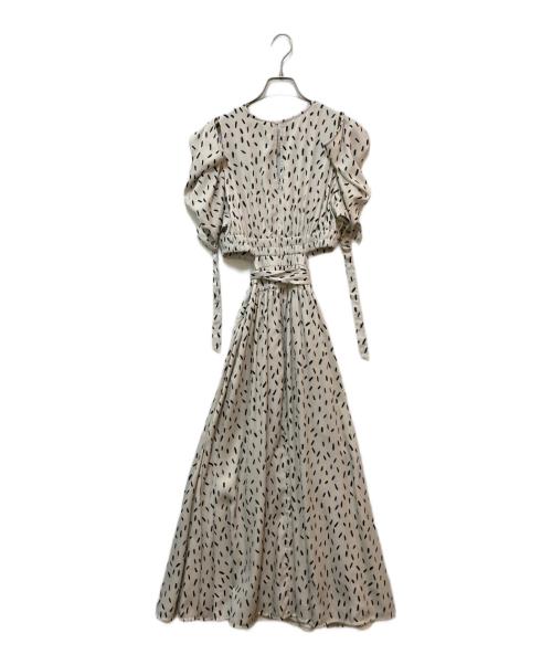 Snidel（スナイデル）Snidel (スナイデル) スイッチングデコルテオープンワンピ ベージュの古着・服飾アイテム