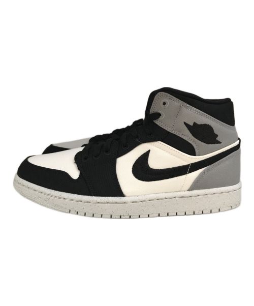 NIKE（ナイキ）NIKE (ナイキ) Air Jordan 1 Mid SE　DV0427-100 ブラック×グレー×ホワイト サイズ:26.5 未使用品の古着・服飾アイテム
