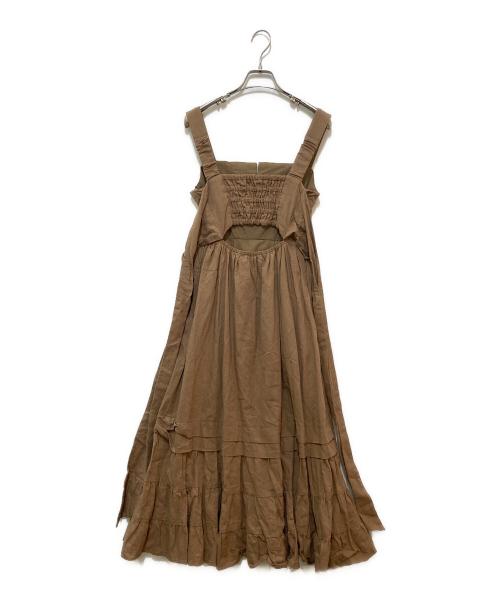 HER LIP TO（ハーリップトゥ）Her lip to (ハーリップトゥ) ノースリーブワンピース ブラウン サイズ:Sの古着・服飾アイテム