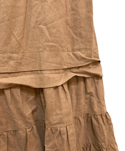 HER LIP TO（ハーリップトゥ）Her lip to (ハーリップトゥ) ノースリーブワンピース ブラウン サイズ:Sの古着・服飾アイテム