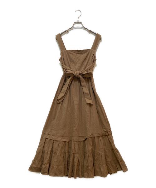 HER LIP TO（ハーリップトゥ）Her lip to (ハーリップトゥ) ノースリーブワンピース ブラウン サイズ:Sの古着・服飾アイテム