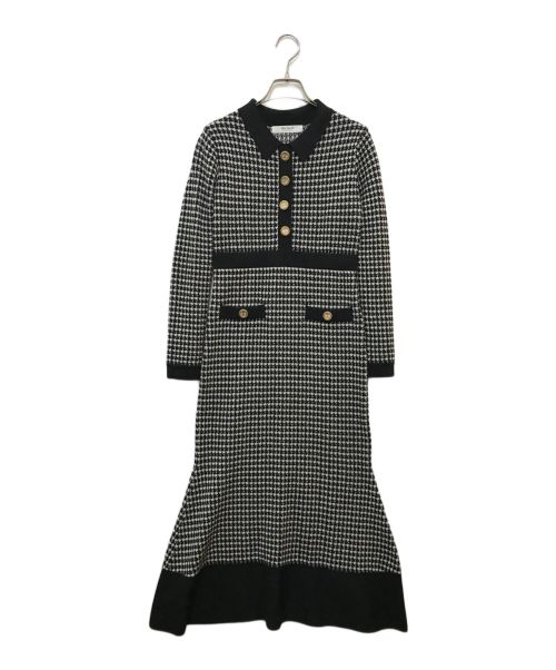 HER LIP TO（ハーリップトゥ）HER LIP TO (ハーリップトゥ) Buckingham Houndstooth Knit Dress ブラック サイズ:Sの古着・服飾アイテム