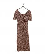 HER LIP TOハーリップトゥ）の古着「半袖ワンピース」｜ブラウン