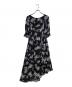 HER LIP TO（ハーリップトゥ）の古着「Asymmetrical Floral Dress」｜ブラック
