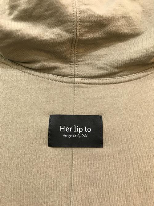 HER LIP TO（ハーリップトゥ）HER LIP TO (ハーリップトゥ) パーカーワンピース ブラウン サイズ:Freeの古着・服飾アイテム