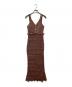 HER LIP TO（ハーリップトゥ）の古着「Shell Button Mix Color Knit Dress」｜ブラウン