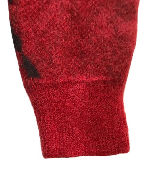 EMPORIO ARMANI（エンポリオアルマーニ）EMPORIO ARMANI (エンポリオアルマーニ) モヘア混 ニット セーター レッド サイズ:Mの古着・服飾アイテム