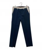 KOLORカラー）の古着「ドライウールギャバスリムスラックスパンツ」｜ネイビー