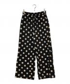 house of lotusハウスオブロータス）の古着「ドットパンツ」｜ブラック