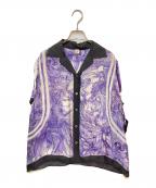 HERMESエルメス）の古着「シルクシャツ」｜パープル