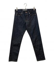 JOHN LAWRENCE SULLIVAN（ジョン ローレンス サリバン）の古着「Rigid denim tapered pants」｜インディゴ