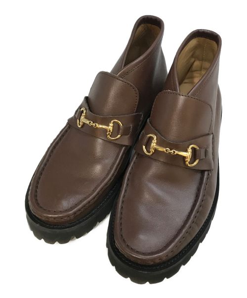 Caminando（カミナンド）Caminando (カミナンド) BIT MID CUT LOAFERS ブラウン サイズ:8の古着・服飾アイテム