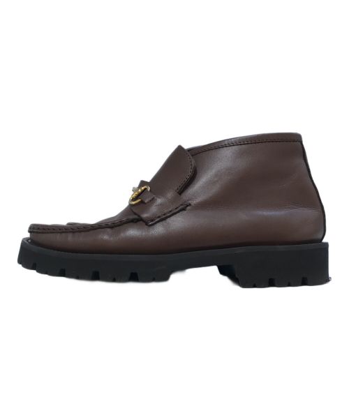 Caminando（カミナンド）Caminando (カミナンド) BIT MID CUT LOAFERS ブラウン サイズ:8の古着・服飾アイテム