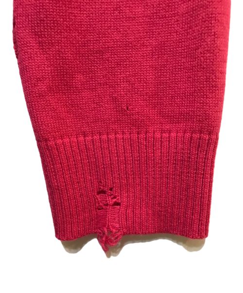 s'yte（サイト）s'yte (サイト) Corpilon Bulky Wool Damage Cardigan　UJ-K29-610 ショッキングピンク サイズ:3の古着・服飾アイテム