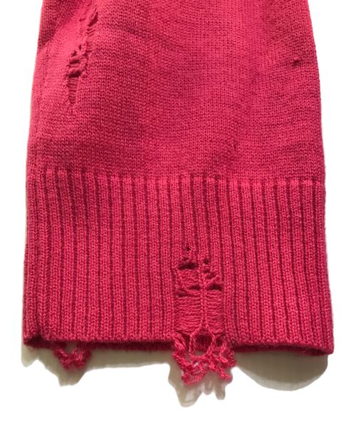 s'yte（サイト）s'yte (サイト) Corpilon Bulky Wool Damage Cardigan　UJ-K29-610 ショッキングピンク サイズ:3の古着・服飾アイテム