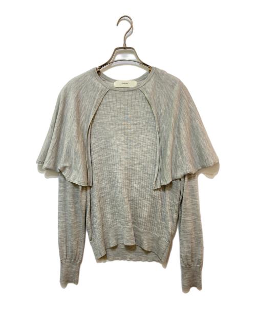 CYCLAS（シクラス）CYCLAS (シクラス) ネックデザインニット グレー サイズ:Mの古着・服飾アイテム