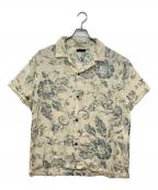 R BY 45rpmアールバイフォーティファイブアールピーエム）の古着「コットンガーゼ総柄シャツ」｜ベージュ