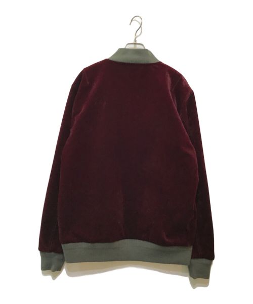 stussy（ステューシー）stussy (ステューシー) ベルベットブルゾン ボルドー サイズ:Mの古着・服飾アイテム