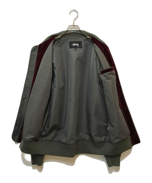 stussy（ステューシー）stussy (ステューシー) ベルベットブルゾン ボルドー サイズ:Mの古着・服飾アイテム