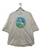 Palm Angelsパーム エンジェルス）の古着「フィッシュ ガール プリント バック ブランドロゴ 半袖 Tシャツ　PMAA002S21JER001」｜ホワイト