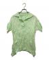 PLEATS PLEASE（プリーツプリーズ）の古着「シワ加工シャツ PP34-ZT913」｜グリーン