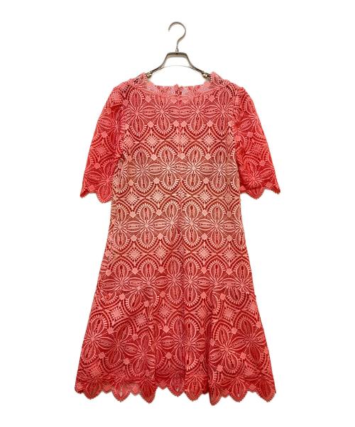 ermanno scervino（エルマノシェルビーノ）ermanno scervino (エルマノシェルビーノ) カットワークワンピース ピンク サイズ:42の古着・服飾アイテム