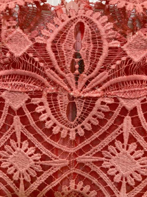 ermanno scervino（エルマノシェルビーノ）ermanno scervino (エルマノシェルビーノ) カットワークワンピース ピンク サイズ:42の古着・服飾アイテム