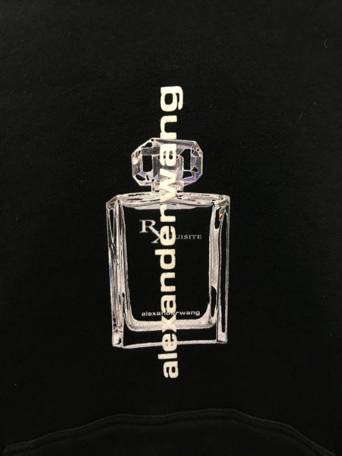 ALEXANDER WANG（アレキサンダー・ワン）ALEXANDER WANG (アレキサンダーワン) perfume bottle graphic hoodie ブラック サイズ:XSの古着・服飾アイテム