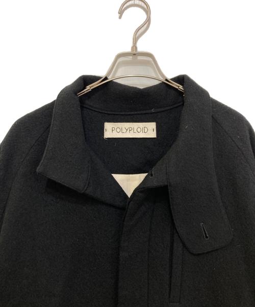 POLYPLOID（ポリプロイド）POLYPLOID (ポリプロイド) スタンドカラーウールコート　19FW-10-C ネイビー サイズ:3の古着・服飾アイテム