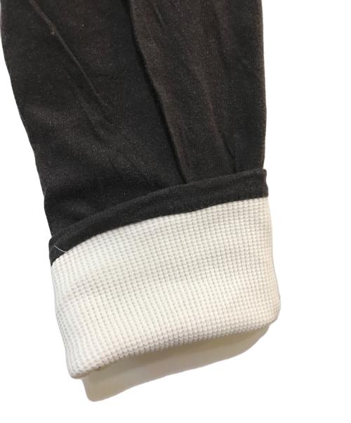 stussy（ステューシー）stussy (ステューシー) インナーサーマルカットソー ホワイト×ブラウン サイズ:Lの古着・服飾アイテム