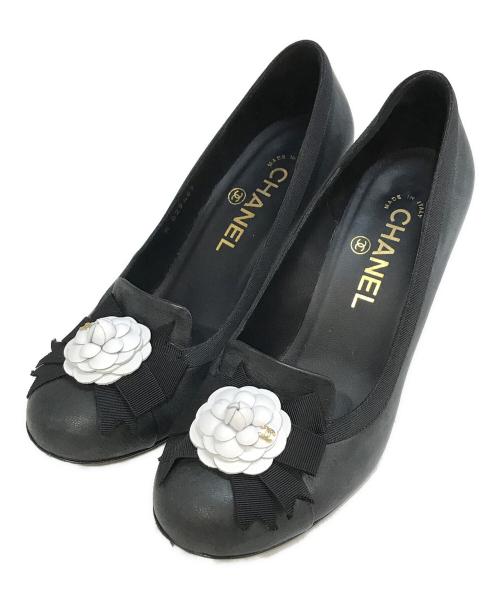 CHANEL（シャネル）CHANEL (シャネル) カメリア パンプス　G29489 ブラック サイズ:36の古着・服飾アイテム