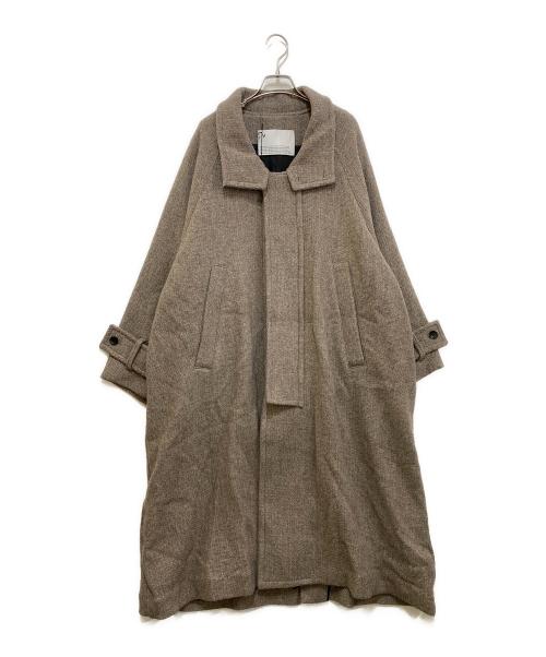 VOAAOV（ヴォアーブ）VOAAOV (ヴォアーブ) 尾州 リサイクル リッジ ウール ロング コート ブラウンの古着・服飾アイテム