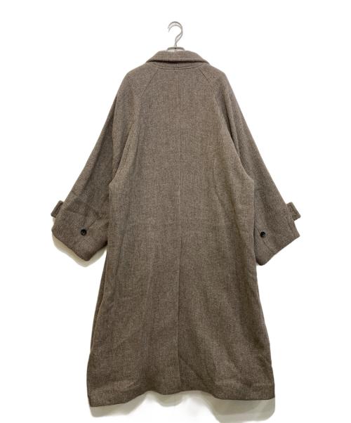 VOAAOV（ヴォアーブ）VOAAOV (ヴォアーブ) 尾州 リサイクル リッジ ウール ロング コート ブラウンの古着・服飾アイテム