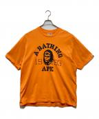 A BATHING APEア ベイシング エイプ）の古着「プリントカットソー」｜オレンジ