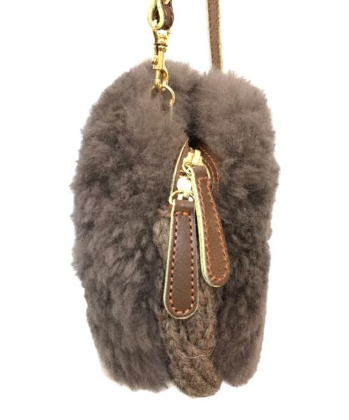 muku（ムク）muku (ムク) ファーショルダーバッグ パープルの古着・服飾アイテム