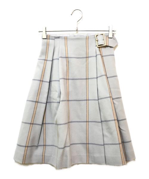 BLUE LABEL CRESTBRIDGE（ブルーレーベルクレストブリッジ）BLUE LABEL CRESTBRIDGE (ブルーレーベルクレストブリッジ) チェックスカート　55S10-629-22 ブルー サイズ:36の古着・服飾アイテム