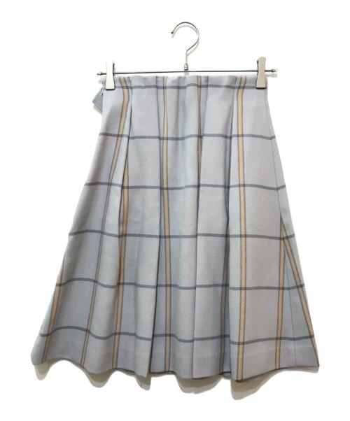 BLUE LABEL CRESTBRIDGE（ブルーレーベルクレストブリッジ）BLUE LABEL CRESTBRIDGE (ブルーレーベルクレストブリッジ) チェックスカート　55S10-629-22 ブルー サイズ:36の古着・服飾アイテム