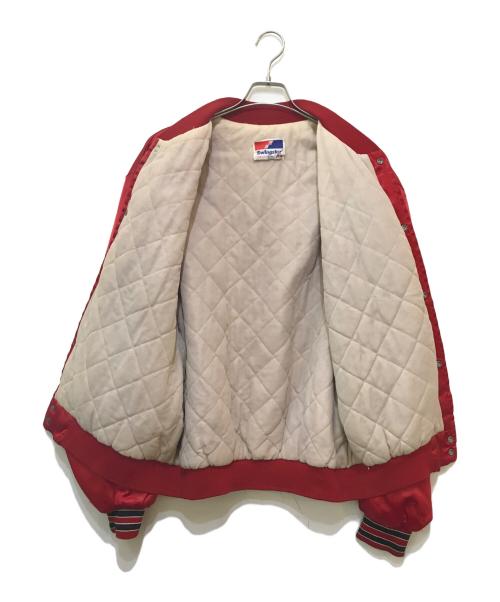 Swing ster（スウィングスター）Swing ster (スウィングスター) 90S ”NBA CHICAGO BULLS” STADIUM JACKET レッド サイズ:XLの古着・服飾アイテム