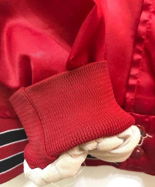 Swing ster（スウィングスター）Swing ster (スウィングスター) 90S ”NBA CHICAGO BULLS” STADIUM JACKET レッド サイズ:XLの古着・服飾アイテム