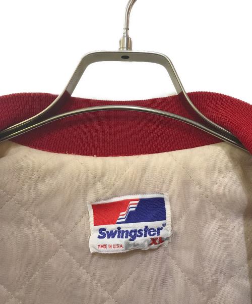 Swing ster（スウィングスター）Swing ster (スウィングスター) 90S ”NBA CHICAGO BULLS” STADIUM JACKET レッド サイズ:XLの古着・服飾アイテム