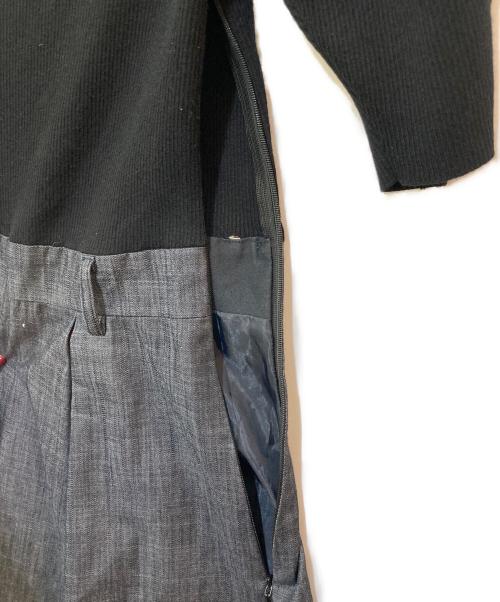 BLUE LABEL CRESTBRIDGE（ブルーレーベルクレストブリッジ）BLUE LABEL CRESTBRIDGE (ブルーレーベルクレストブリッジ) ドッキングワンピース　55J25-186-09 ブラック サイズ:36の古着・服飾アイテム