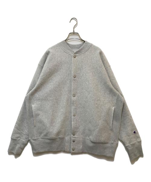 Champion REVERSE WEAVE（チャンピオン リバース ウィーブ）Champion REVERSE WEAVE (チャンピオン リバース ウィーブ) BEAMS by MIN-NANO (ビームス バイ ミンナノ) 別注リバースウィーブスウェットカーディガン グレー サイズ:Lの古着・服飾アイテム